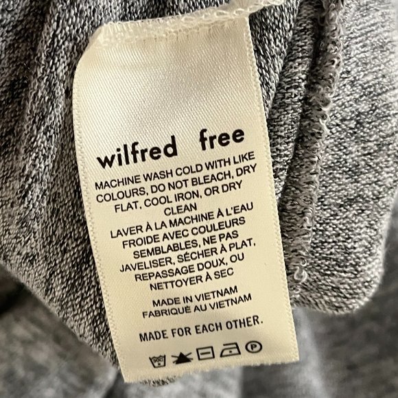 Aritzia Wilfred Free Gail Dress Long-sleeve, V-neck dress Heathered Gray Size XS - Picture 7 of 8